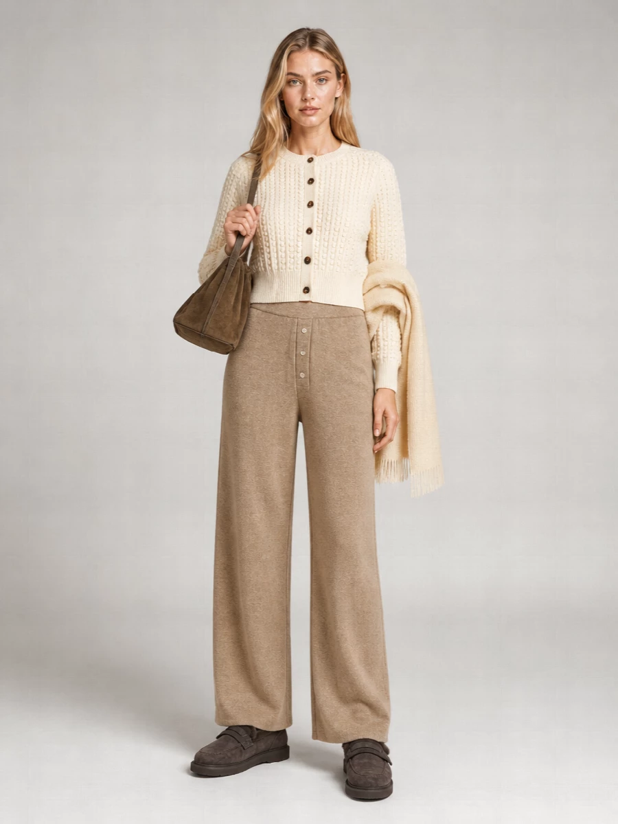 Loulou Studio Cashmere Cropped Cable-Knit Cardigan
