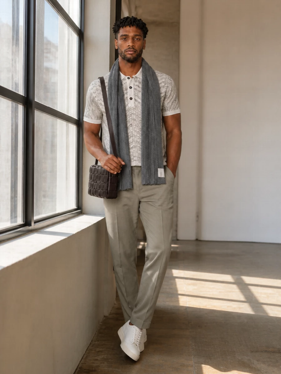Missoni knit polo brunello cucinelli trousers