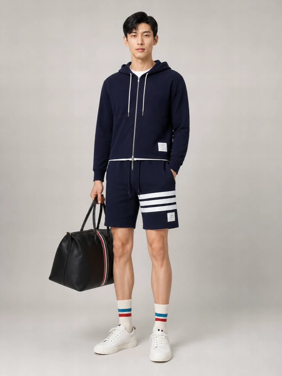 Thom Browne Cotton Zip-Up Hoodie