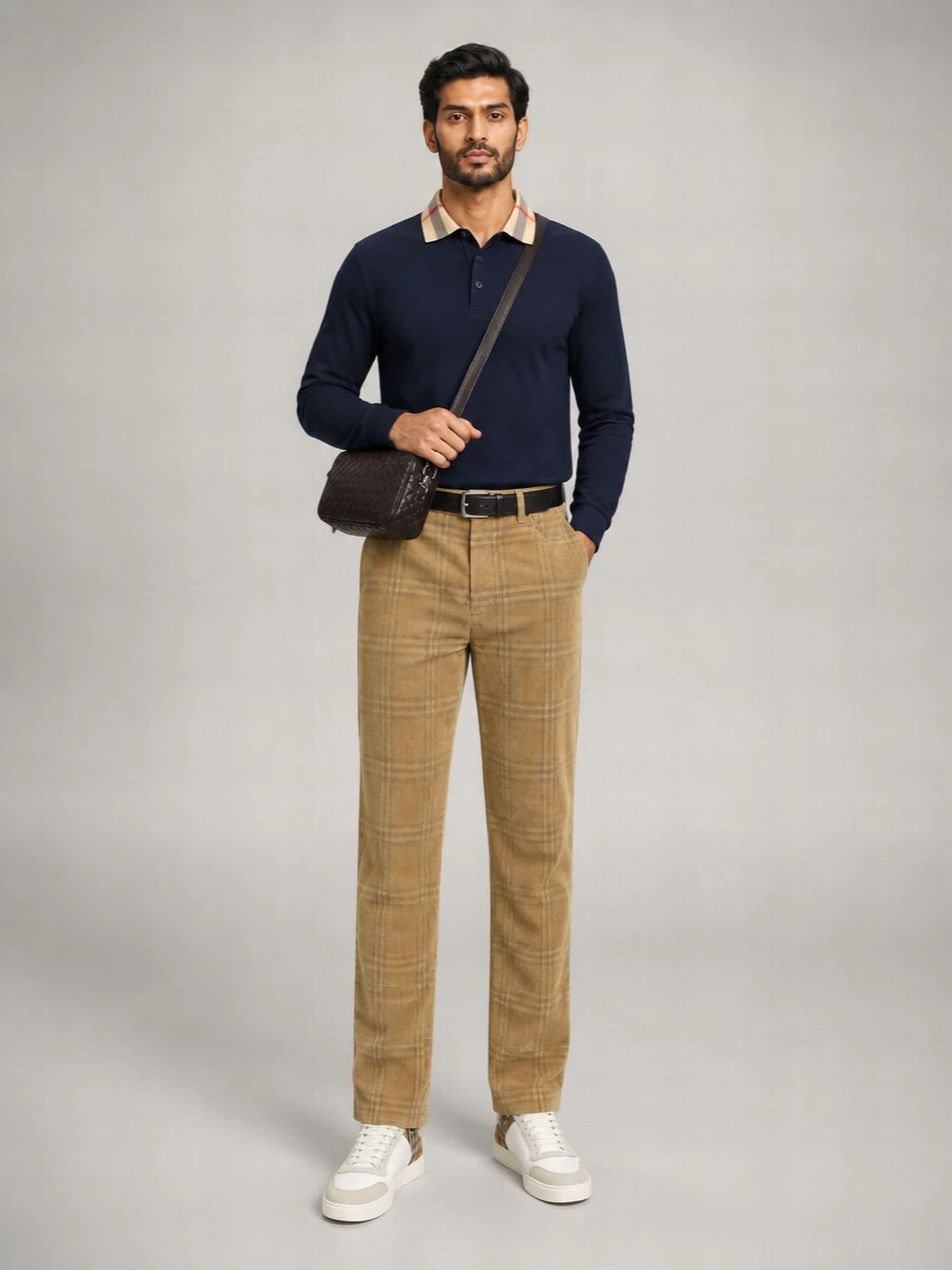Burberry Cotton Slim-Fit Long-Sleeve Polo Shirt