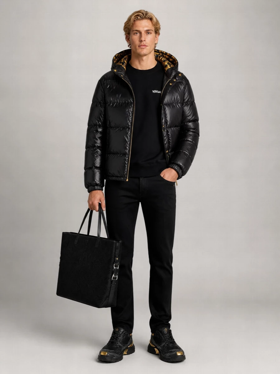 Versace Quilted Down Puffer Jacket
