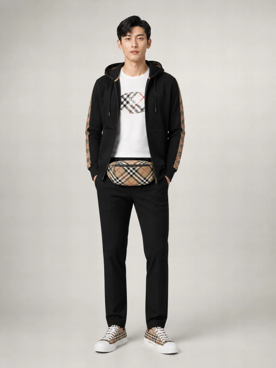 Burberry Check Canvas Low-Top Sneakers
