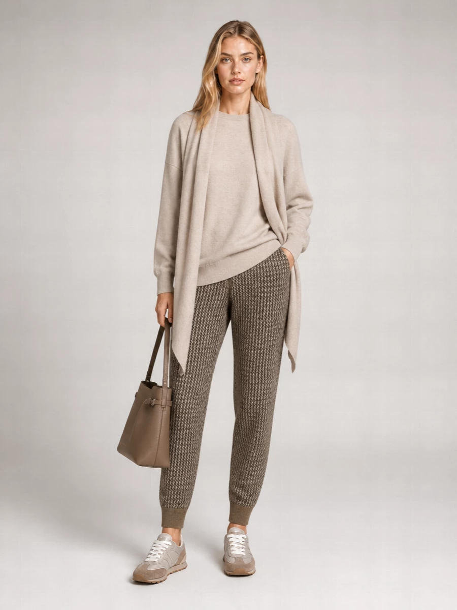 Brunello Cucinelli houndstooth track pants