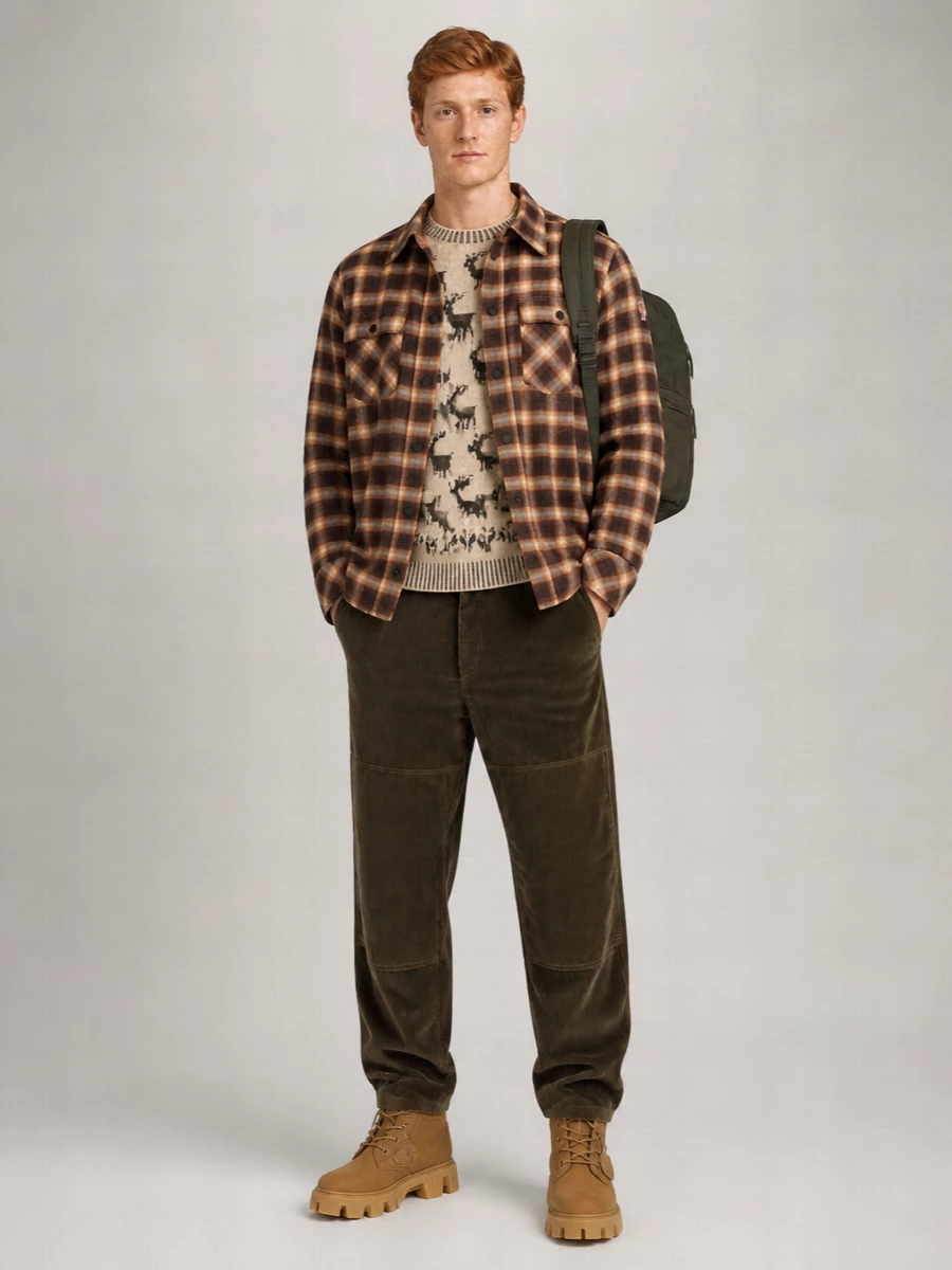 Moncler Grenoble Embroidered Flannel Shirt Jacket