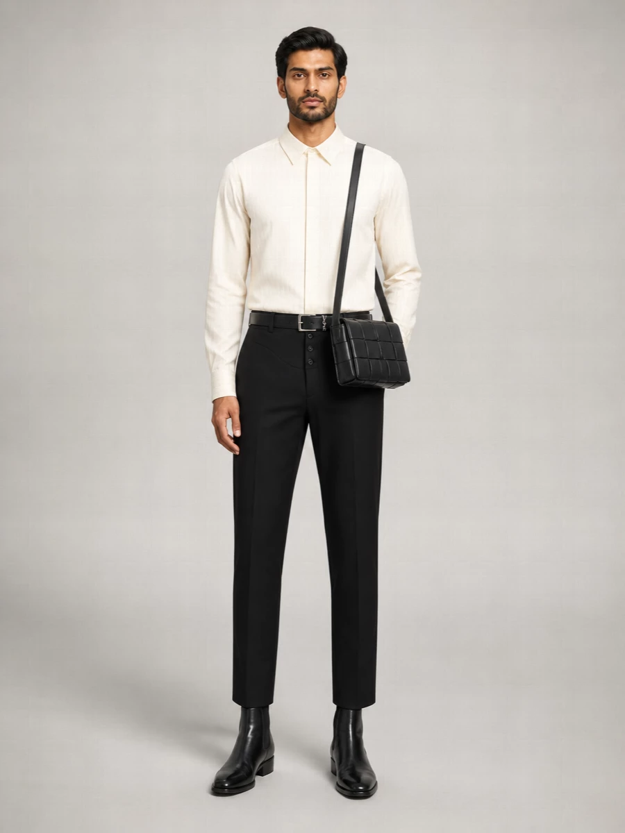 Saint Laurent Silk Tapered Trousers