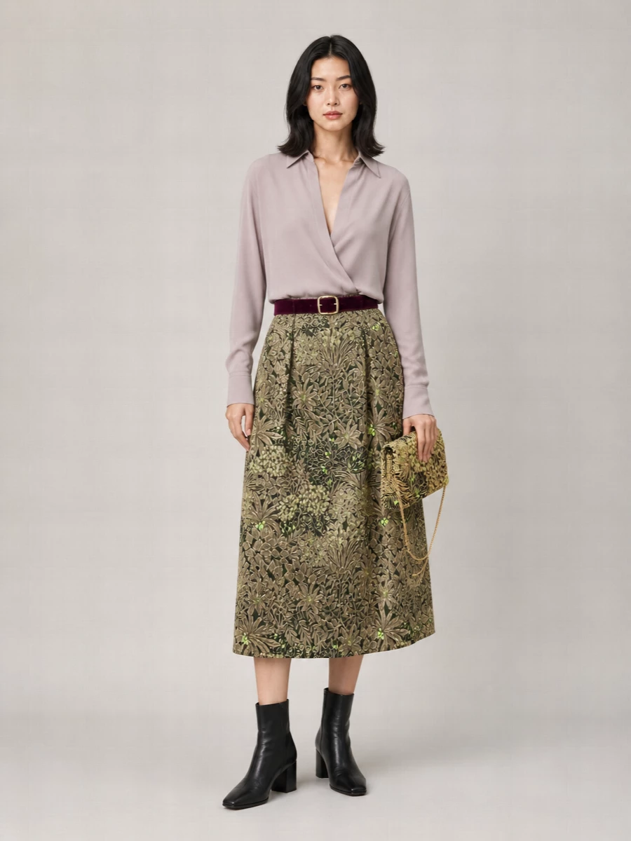 Dries Van Noten pleated skirt