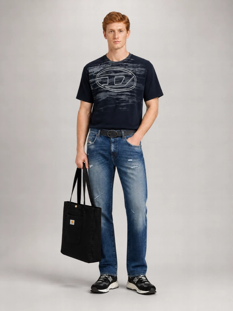 Diesel Denim Straight-Leg Jeans