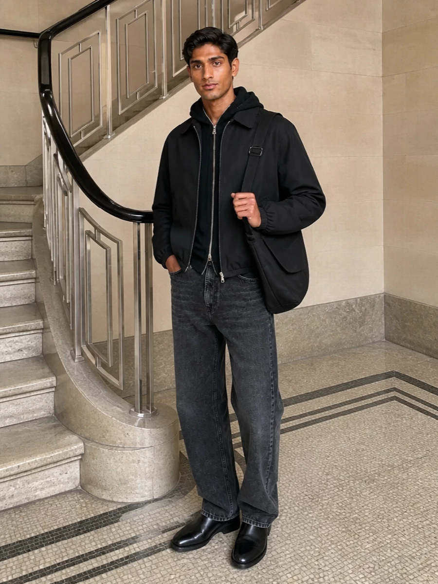 Our legacy black blouson faded jeans boots