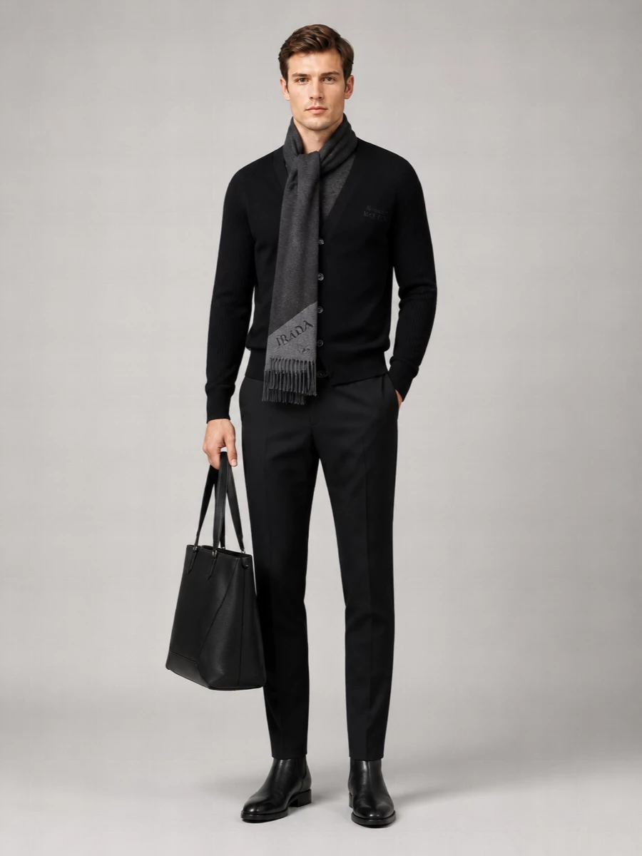 Alexander Mcqueen Ribbed V-Neck Wool Cardigan