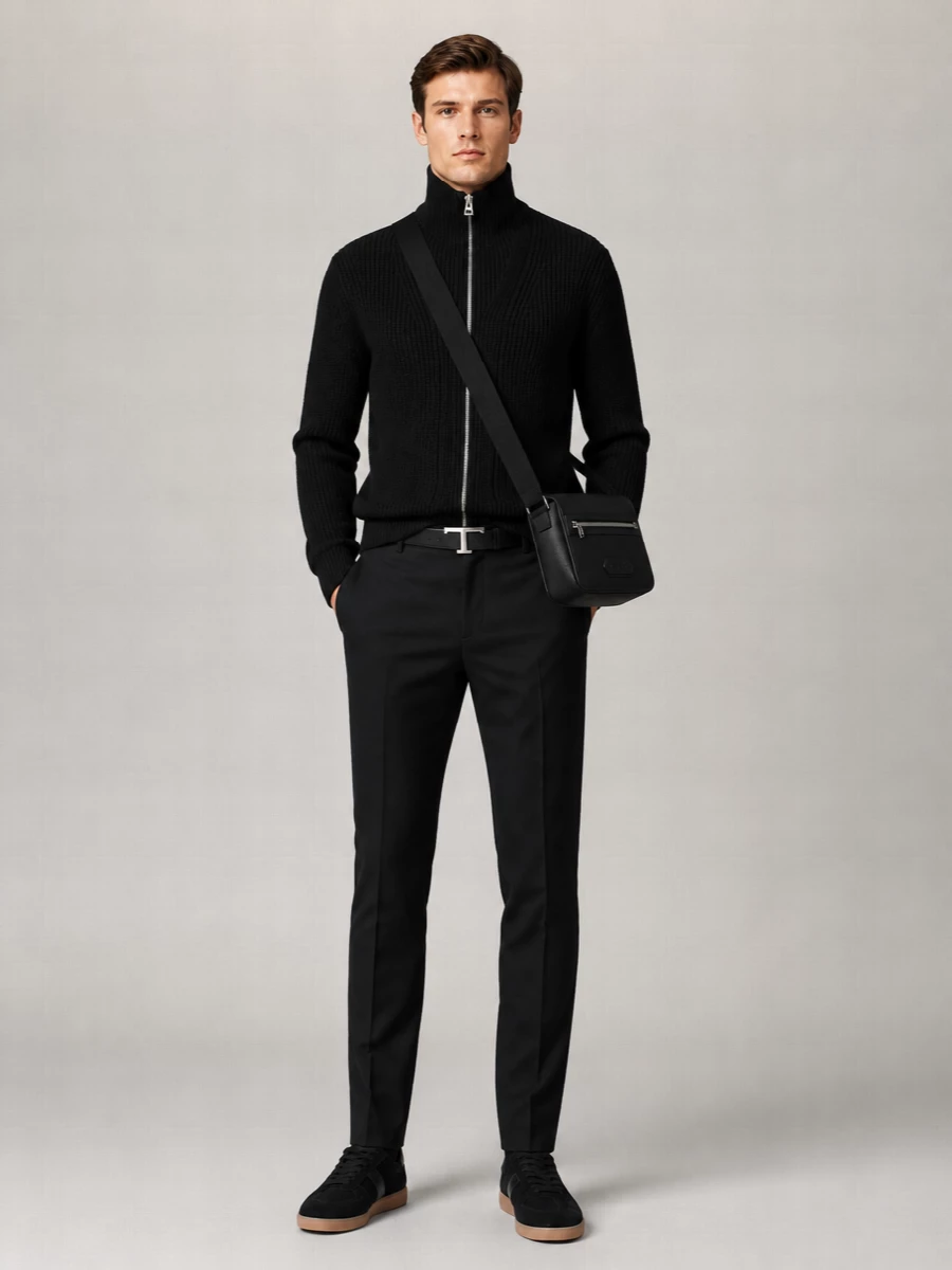 Tom Ford Wool Mohair Zip Cardigan
