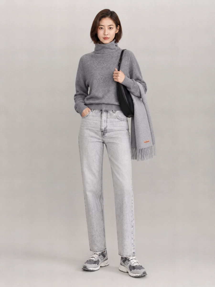Haikure Cotton Mid-Rise Straight-Leg Jeans