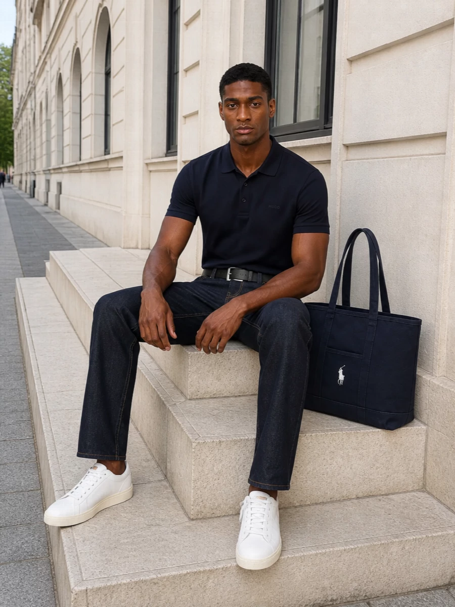 Hugo navy polo polo ralph lauren dark jeans