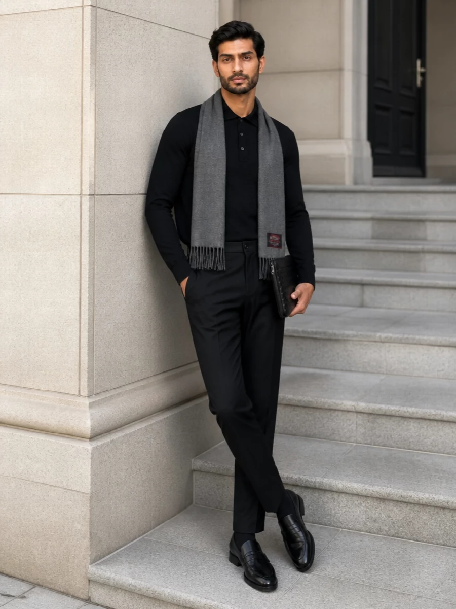 Lardini black polo tailored trousers tods loafers