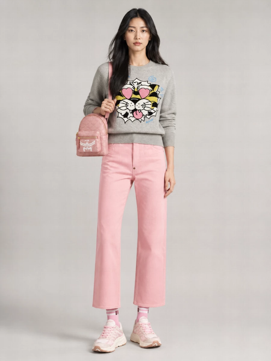 Kenzo Wool Blend Crew Neck Long Sleeve Sweatshirt