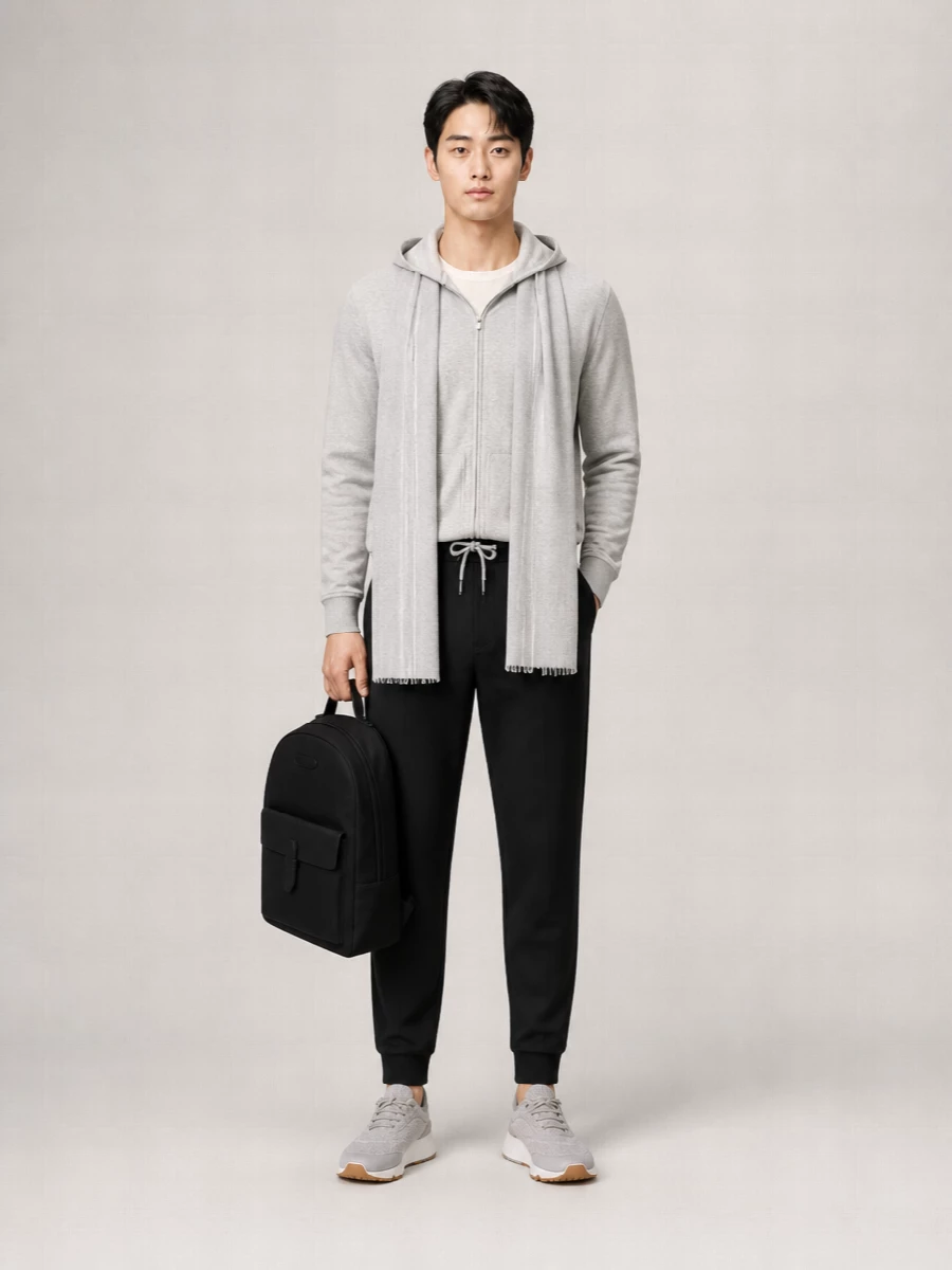 Brunello Cucinelli Cotton Jogger Trousers Monochrome Pattern