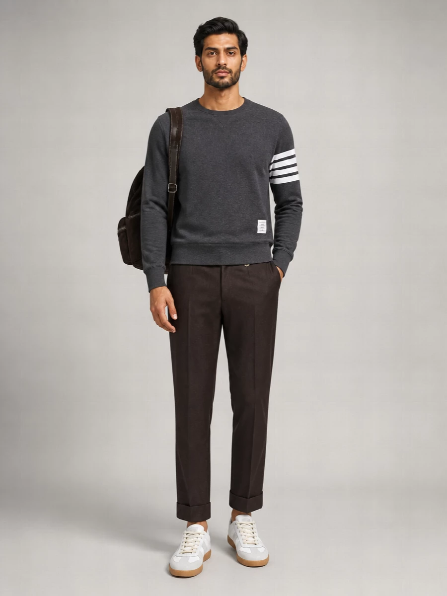 Thom Browne Cotton Crewneck Sweatshirt