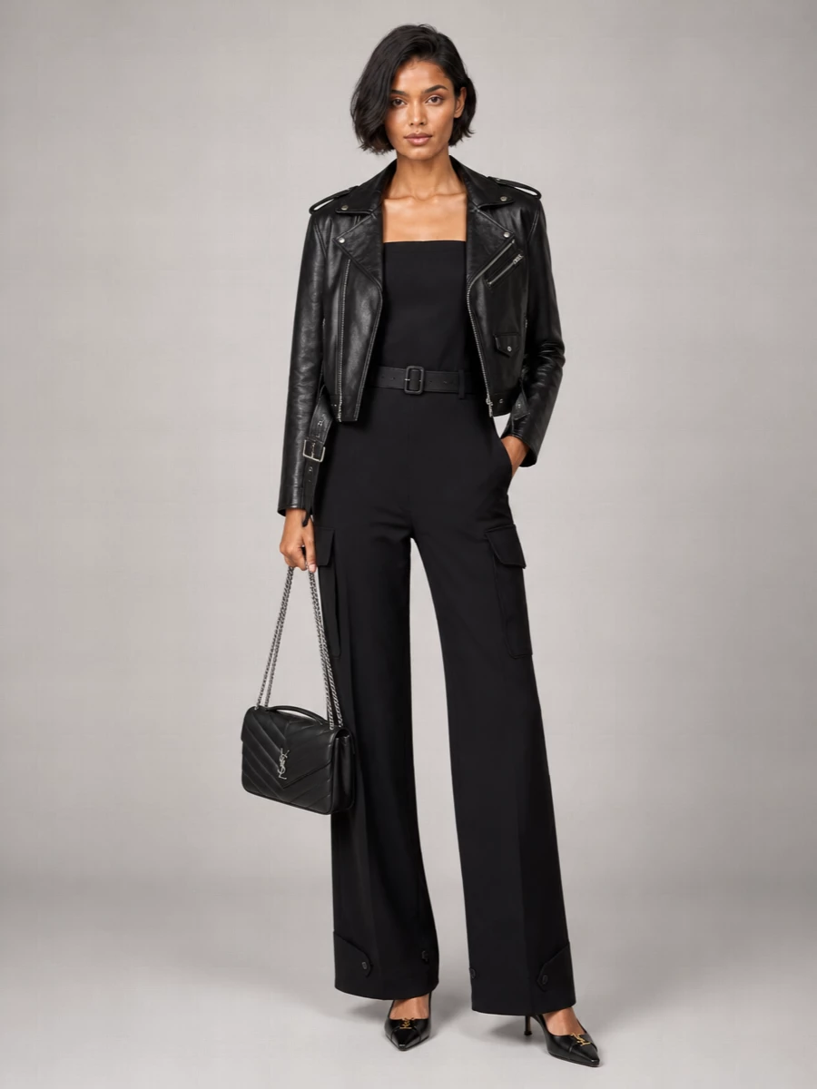 Saint Laurent Leather Biker Jacket