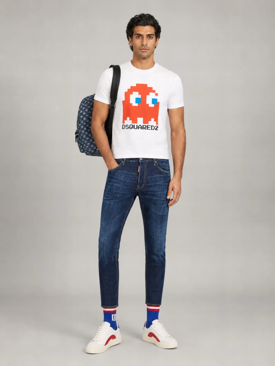 Dsquared2 Leather Low-Top Sneakers