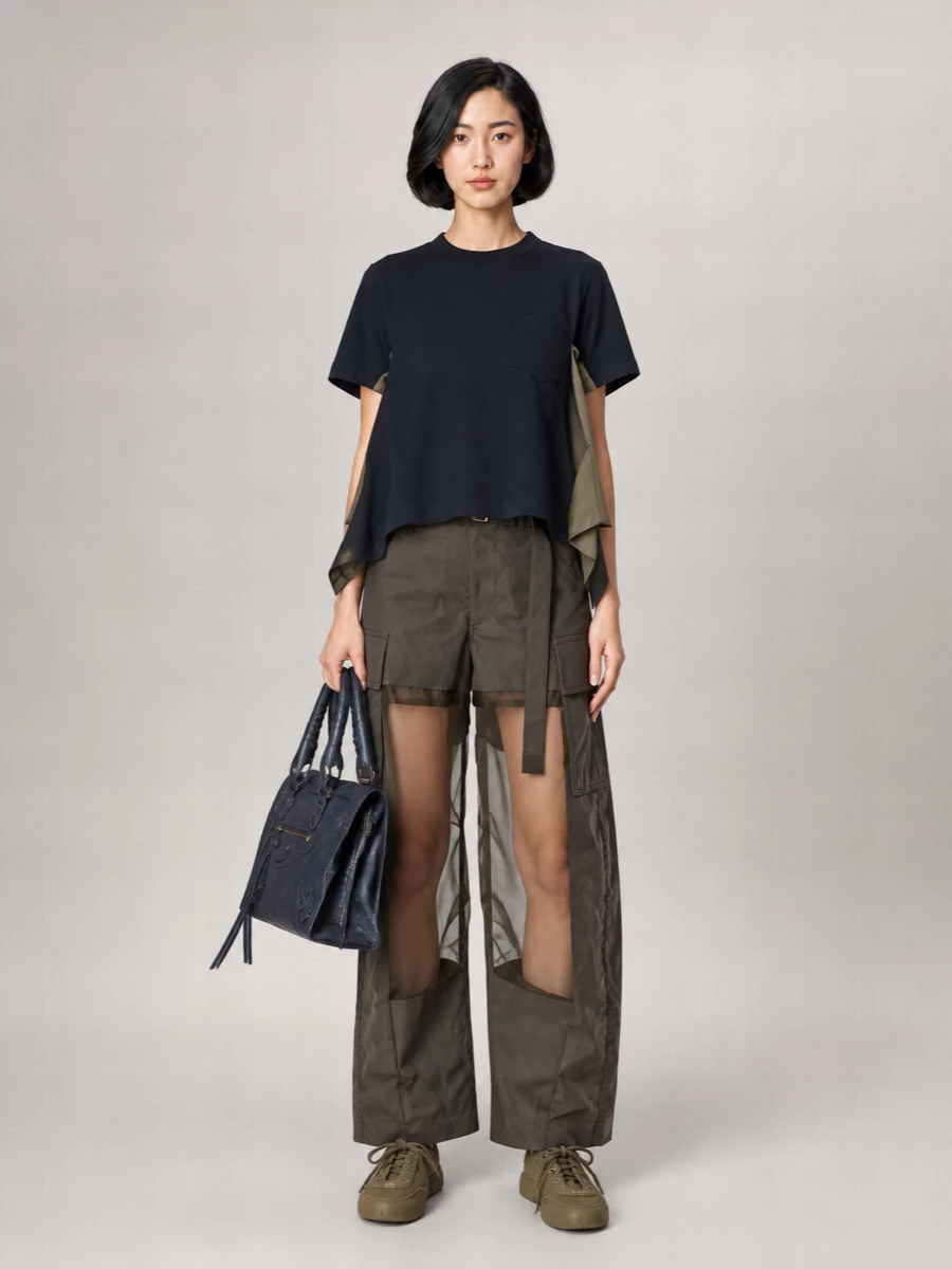 Sacai Draped T-Shirt