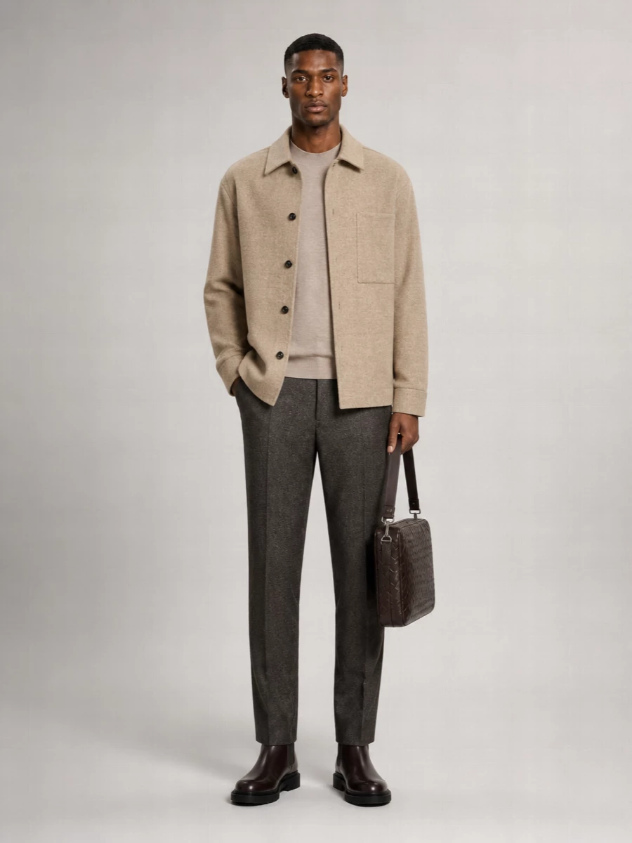 Bottega Veneta Cashmere Wool Shirt Jacket