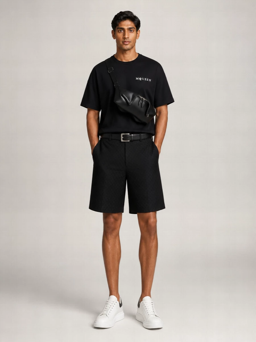 Mc Queen Logo Print Cotton Jersey Short Sleeve T-Shirt