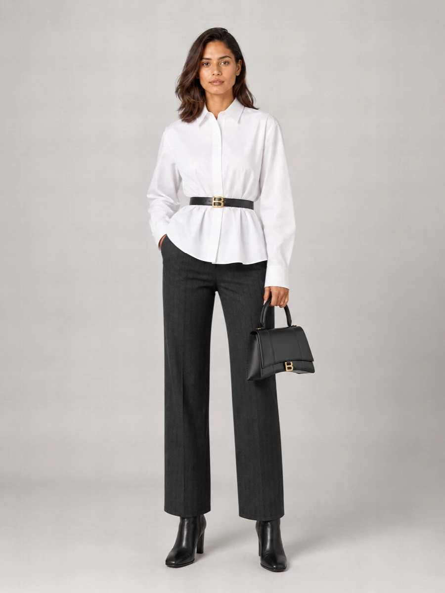 Balenciaga Wool Wide-Leg Trousers
