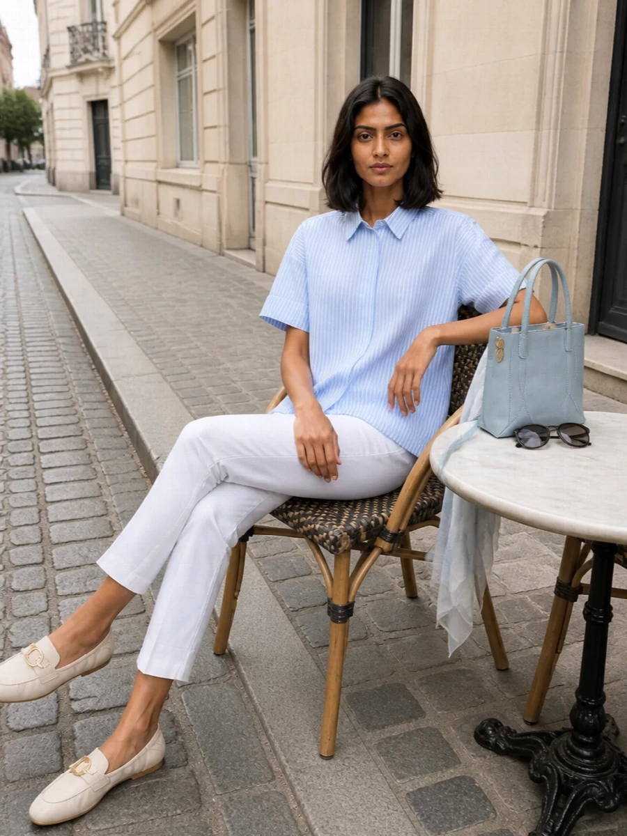Fay striped shirt fabiana filippi white trousers