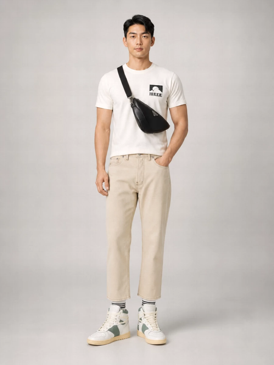 Rhude Cotton Logo Print T-Shirt