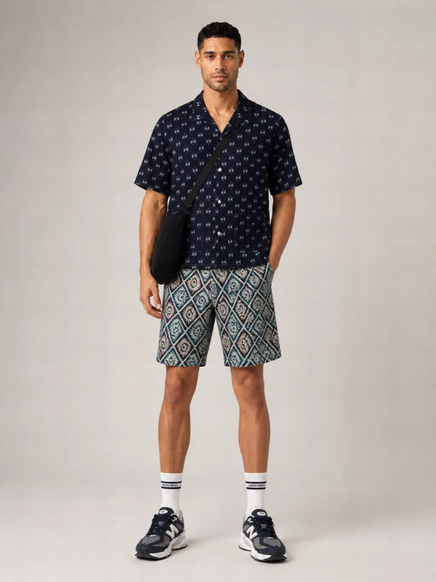 Needles Polyester Boot Cut Tailored Shorts