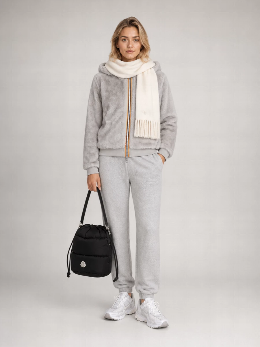 K-way faux fur puffer jacket