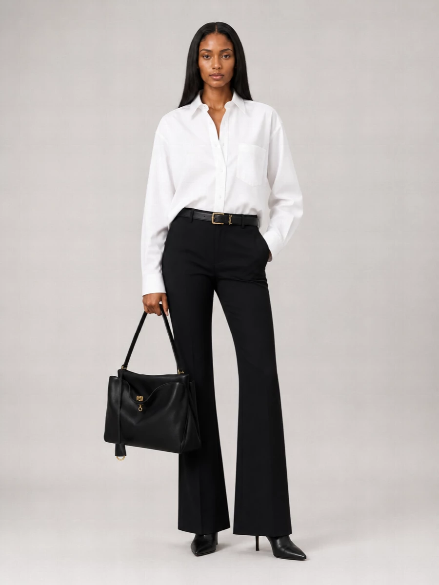 Balenciaga Asymmetric Oversized Cotton Shirt
