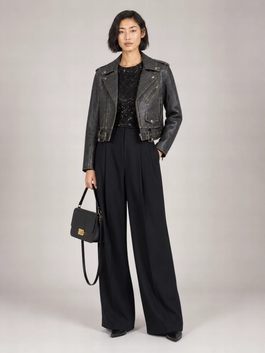 Golden Goose Leather Slim-Fit Jacket