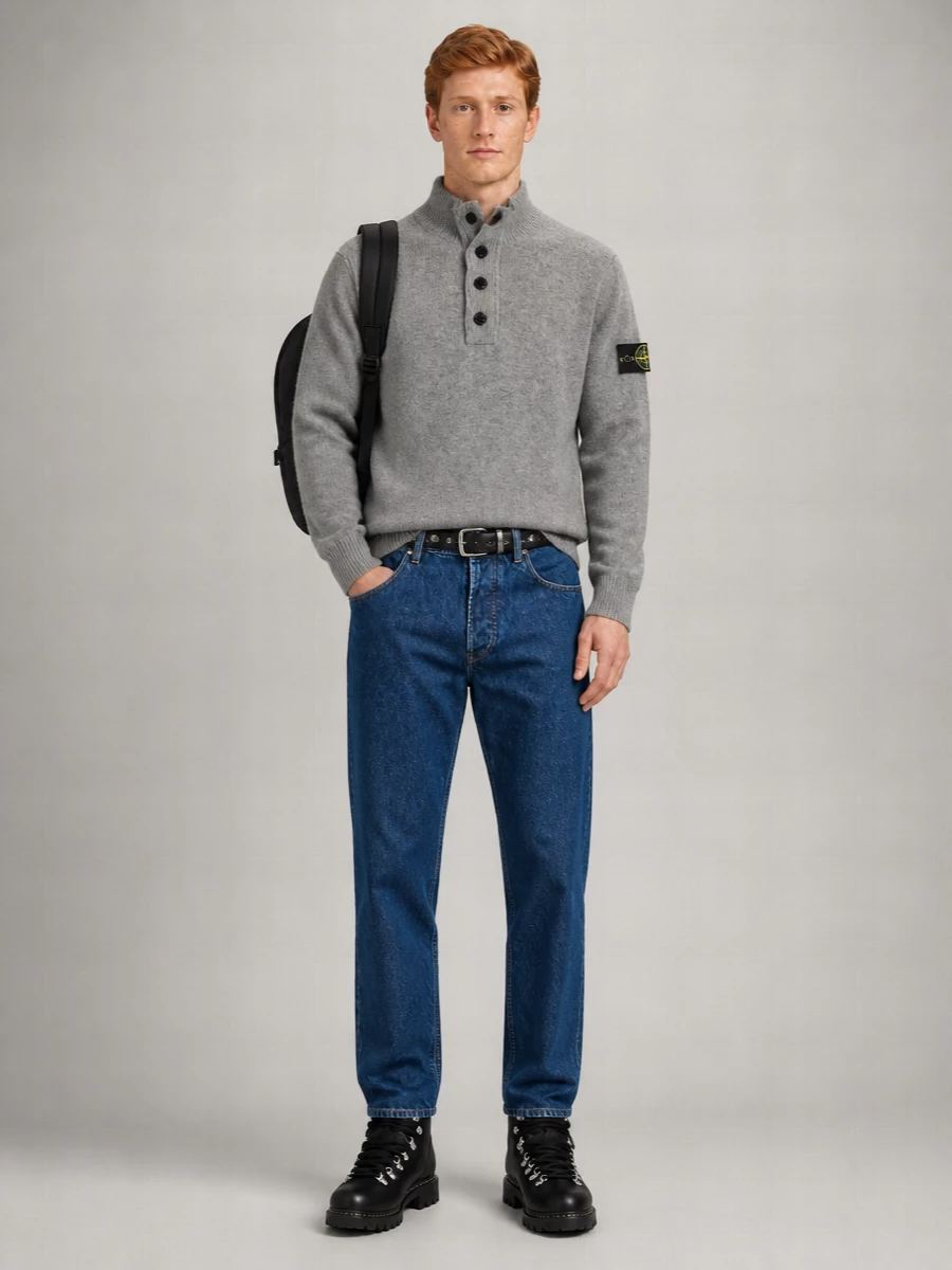 Stone Island Denim Straight-Leg Jeans