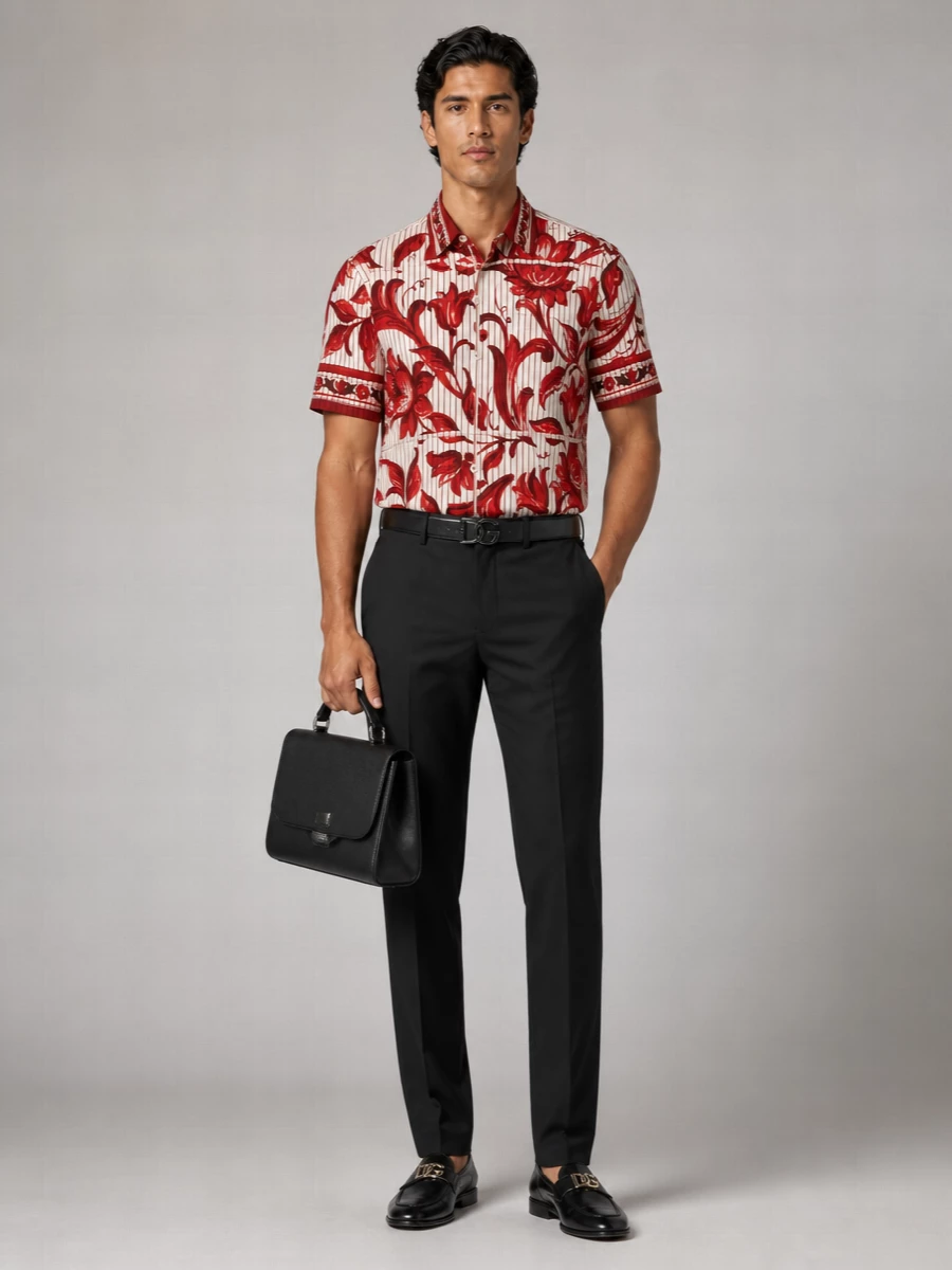 Dolce&Gabbana Printed Short-Sleeve Shirt