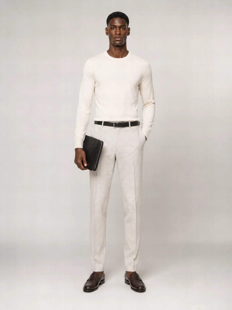 Lardini Wool Straight-Leg Trousers