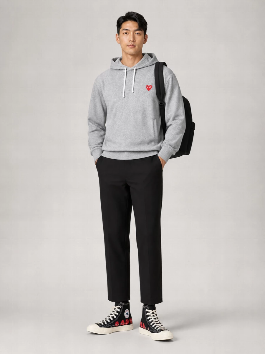Comme Des Garçons Play Canvas High-Top Sneakers