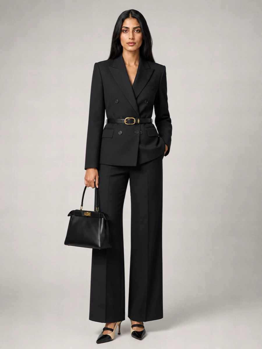 Fendi Virgin Wool Double-Breasted Blazer