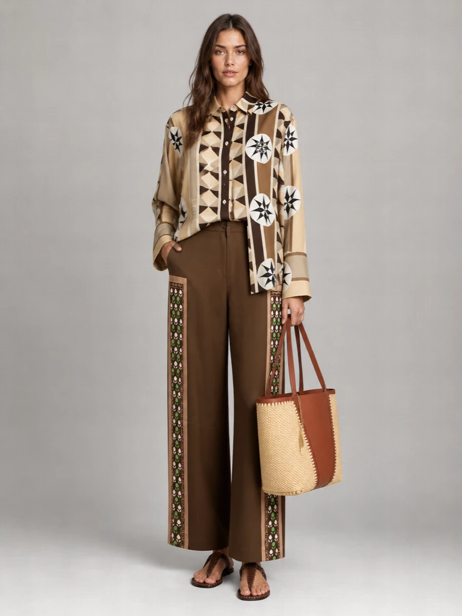 Loewe Paula's Ibiza Silk Oversized Printed Shirt