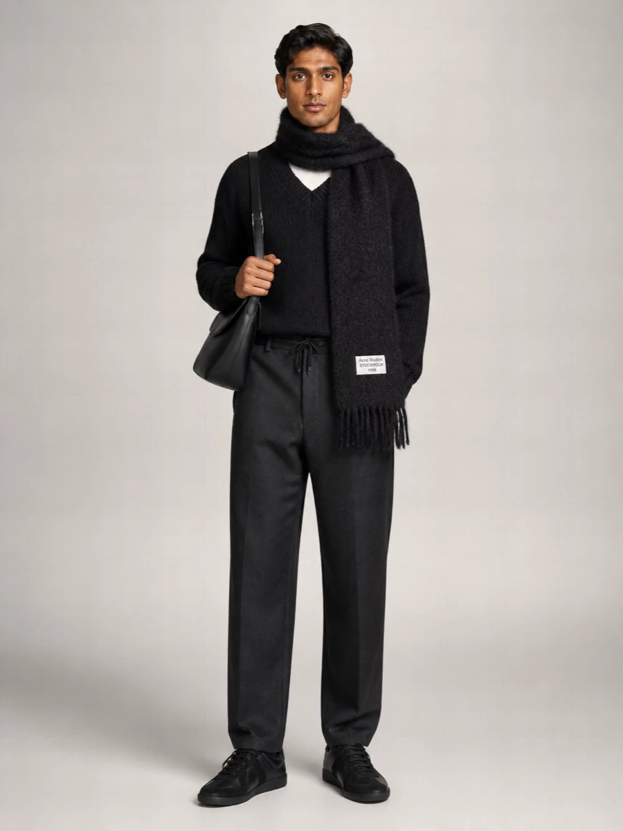 Our Legacy Merino Wool Oversized V-Neck Jumper