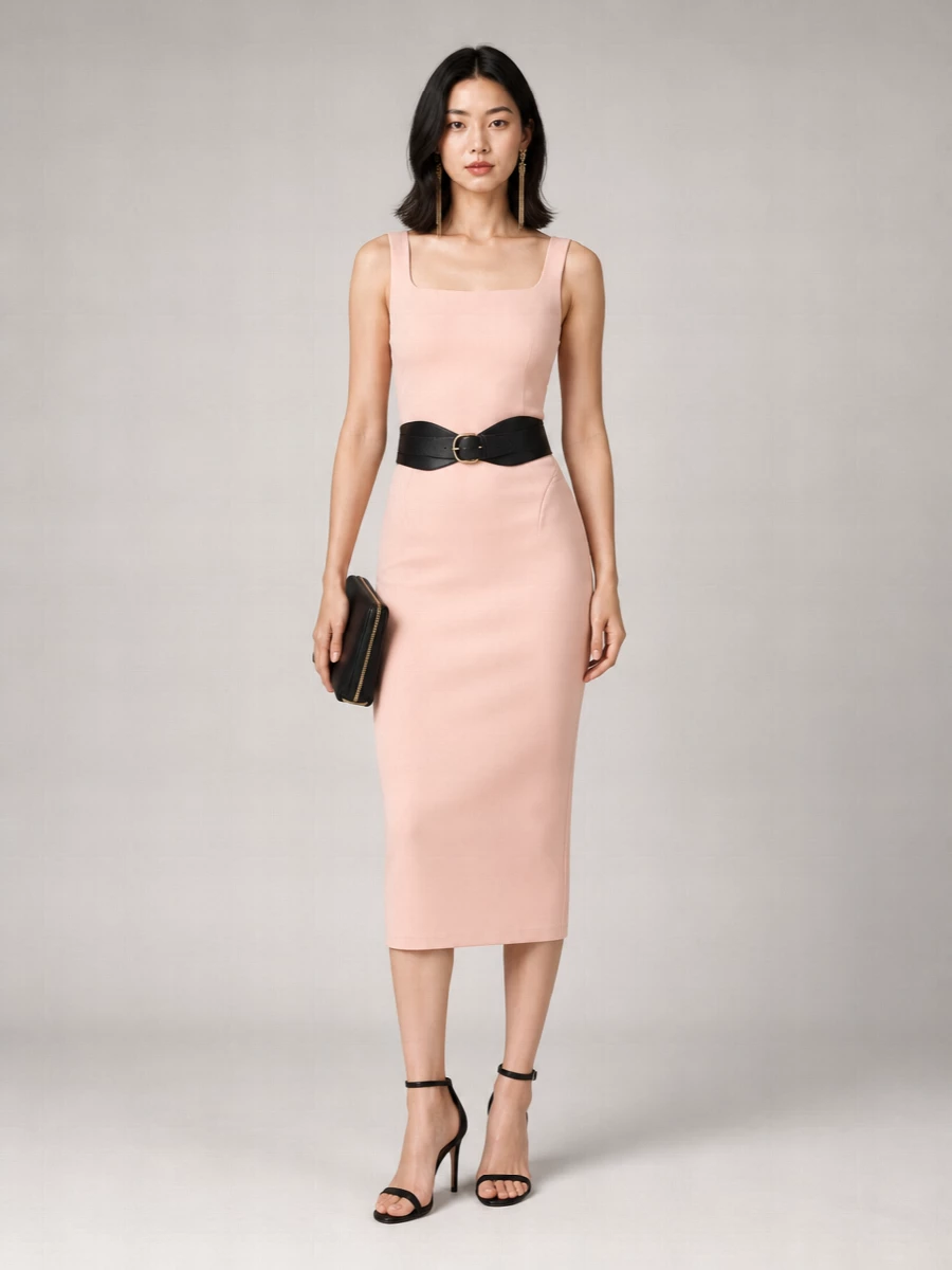 Alaïa Silk Knit Midi Dress