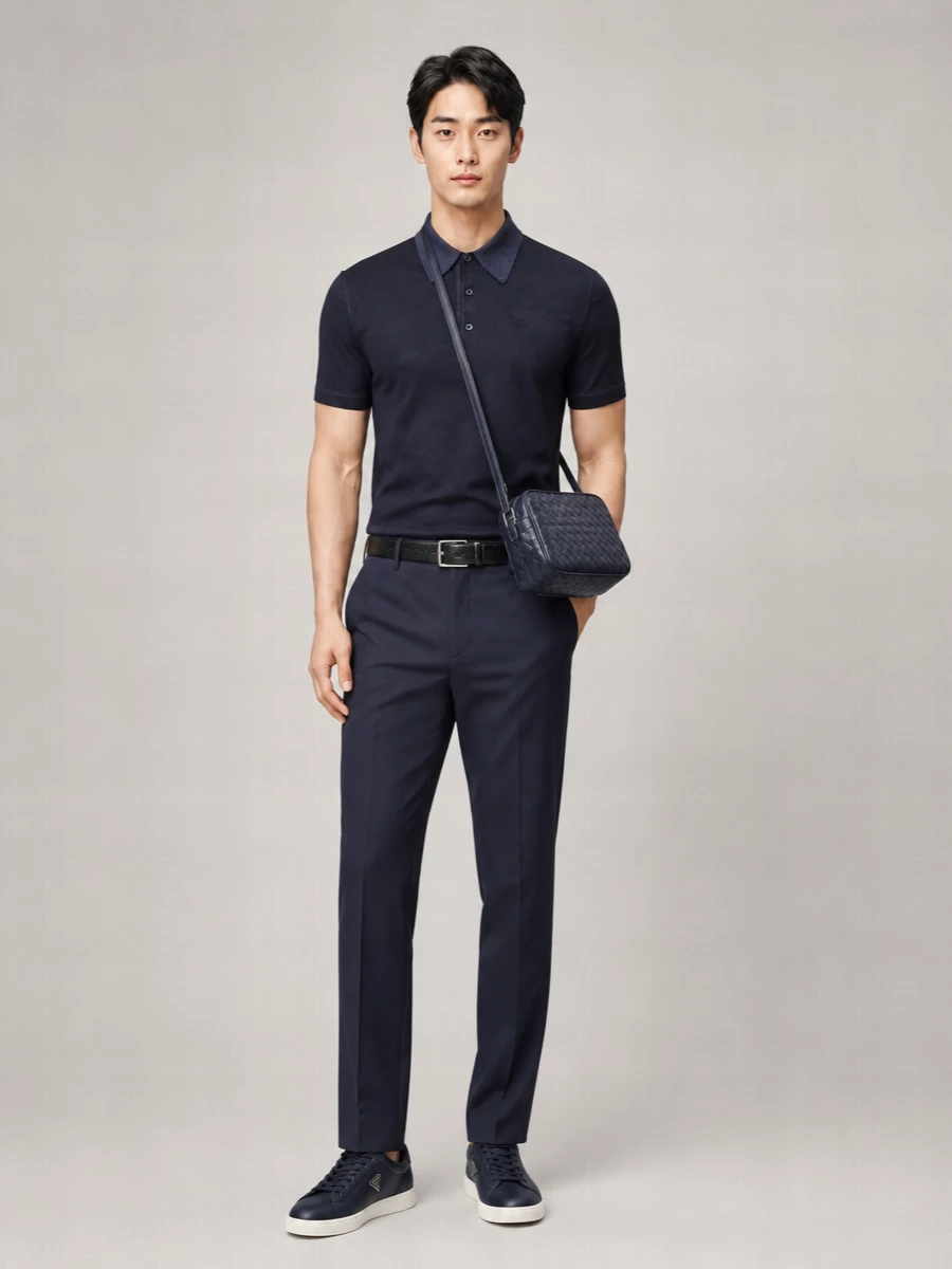 Prada Cashmere Short-Sleeve Polo Shirt
