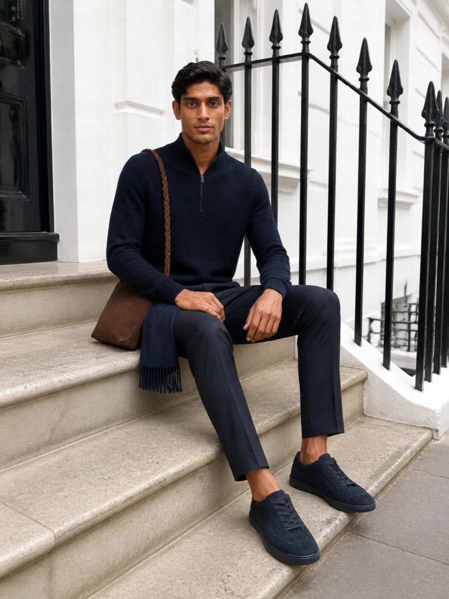 Lisa yang half zip lardini trouser cucinelli sneakers