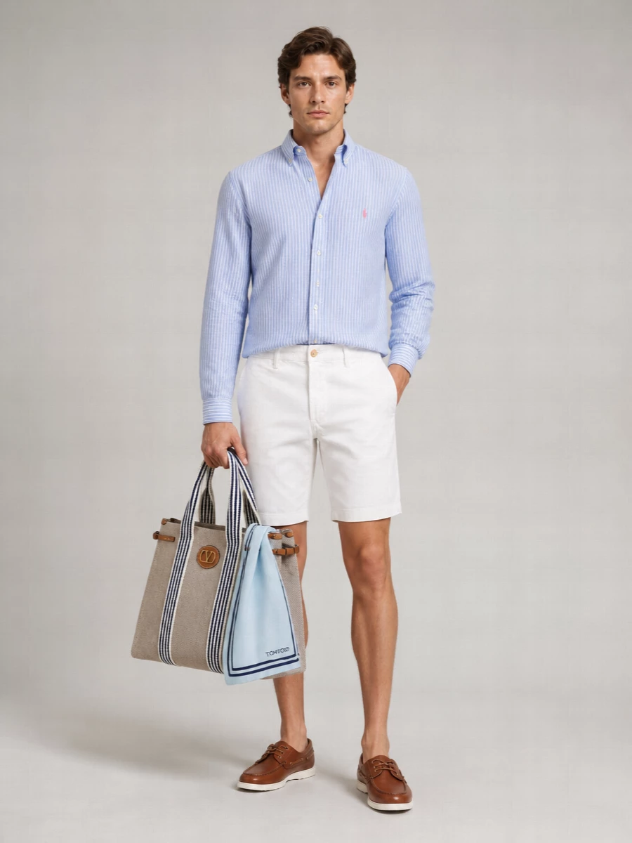 Polo Ralph Lauren Striped Linen Long-Sleeve Shirt
