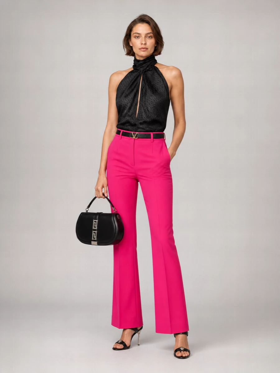 Versace Wool Flared Trousers