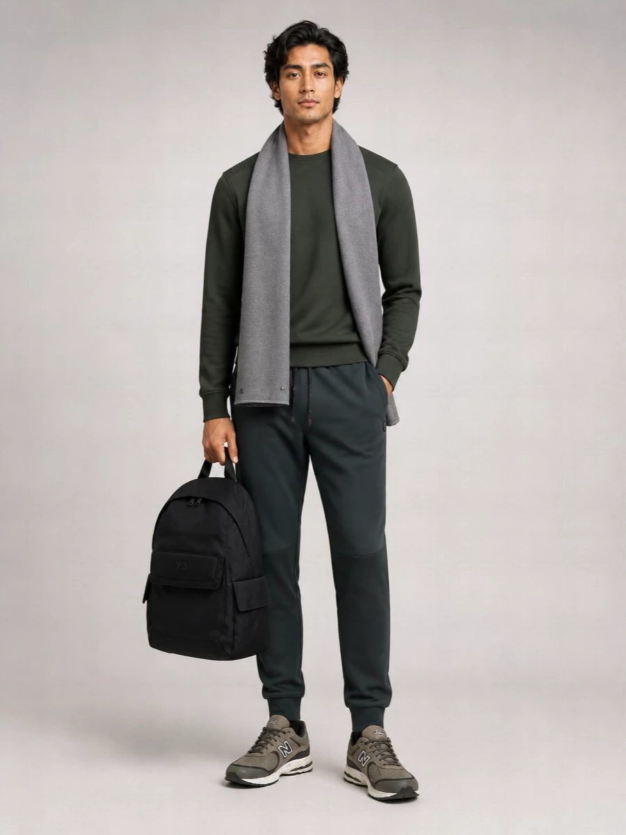 K-Way Cashmere-Blend Ribbed Crewneck Sweater