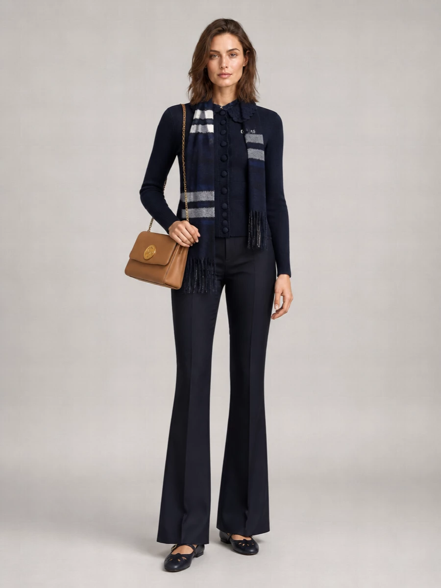 Chloé Wool Fitted Collared Cardigan