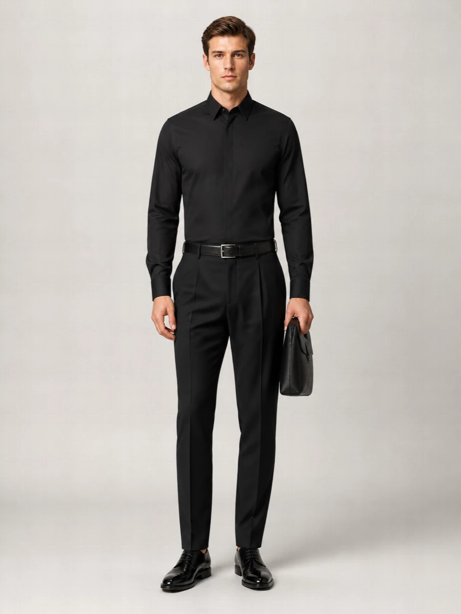 Dolce&Gabbana Wool Flannel Tapered Tailored Trousers