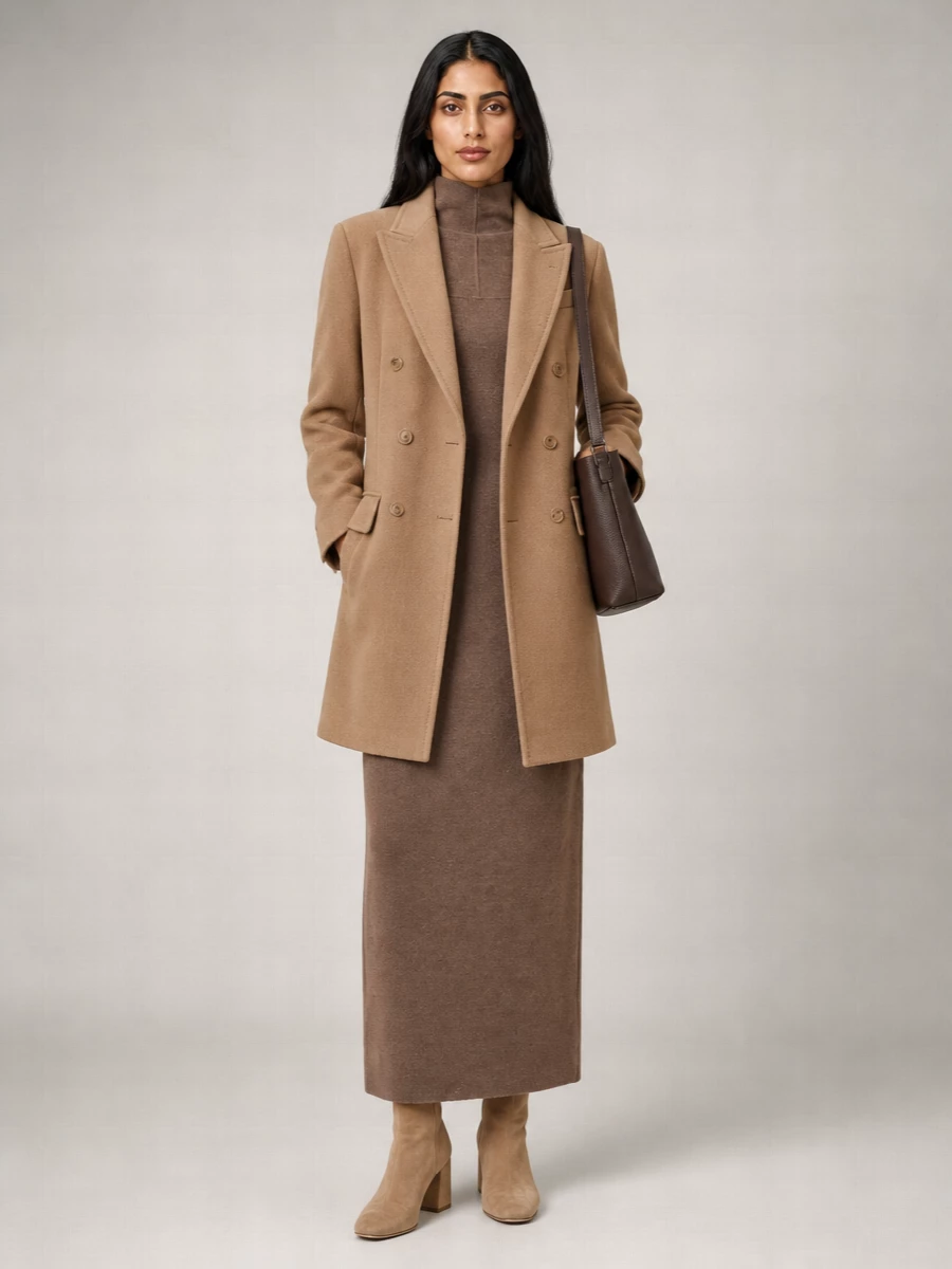 Max Mara camel hair double-breasted coat