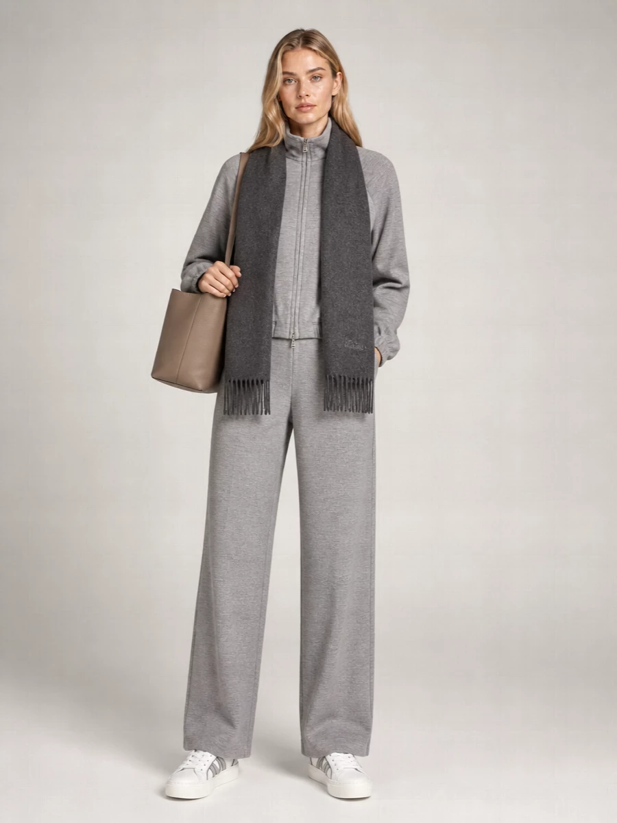 Max Mara Wool Blend High Neck Zip Sweatshirt