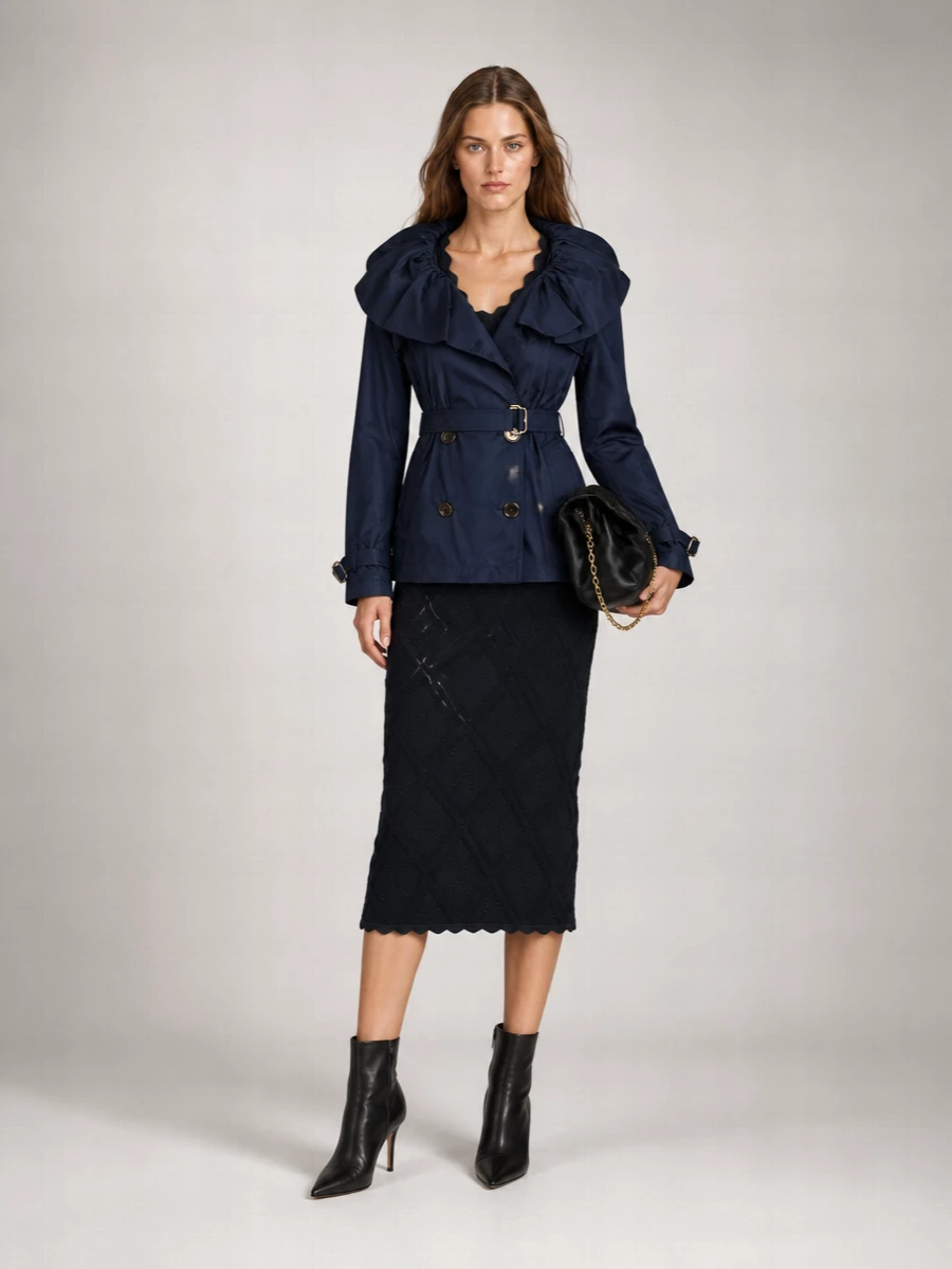 Burberry Belted Short Trench Coat